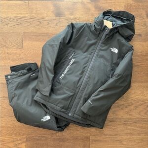 North Face Snow Set- Black Insulated Jacket + Snow Pants, NWOT (Boys XL 14-16)